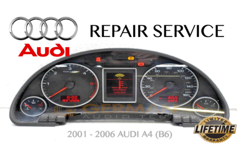 REPAIR SERVICE for AUDI A4 B6 INSTRUMENT SPEEDOMETER CLUSTER FADING DASH 2002-2006